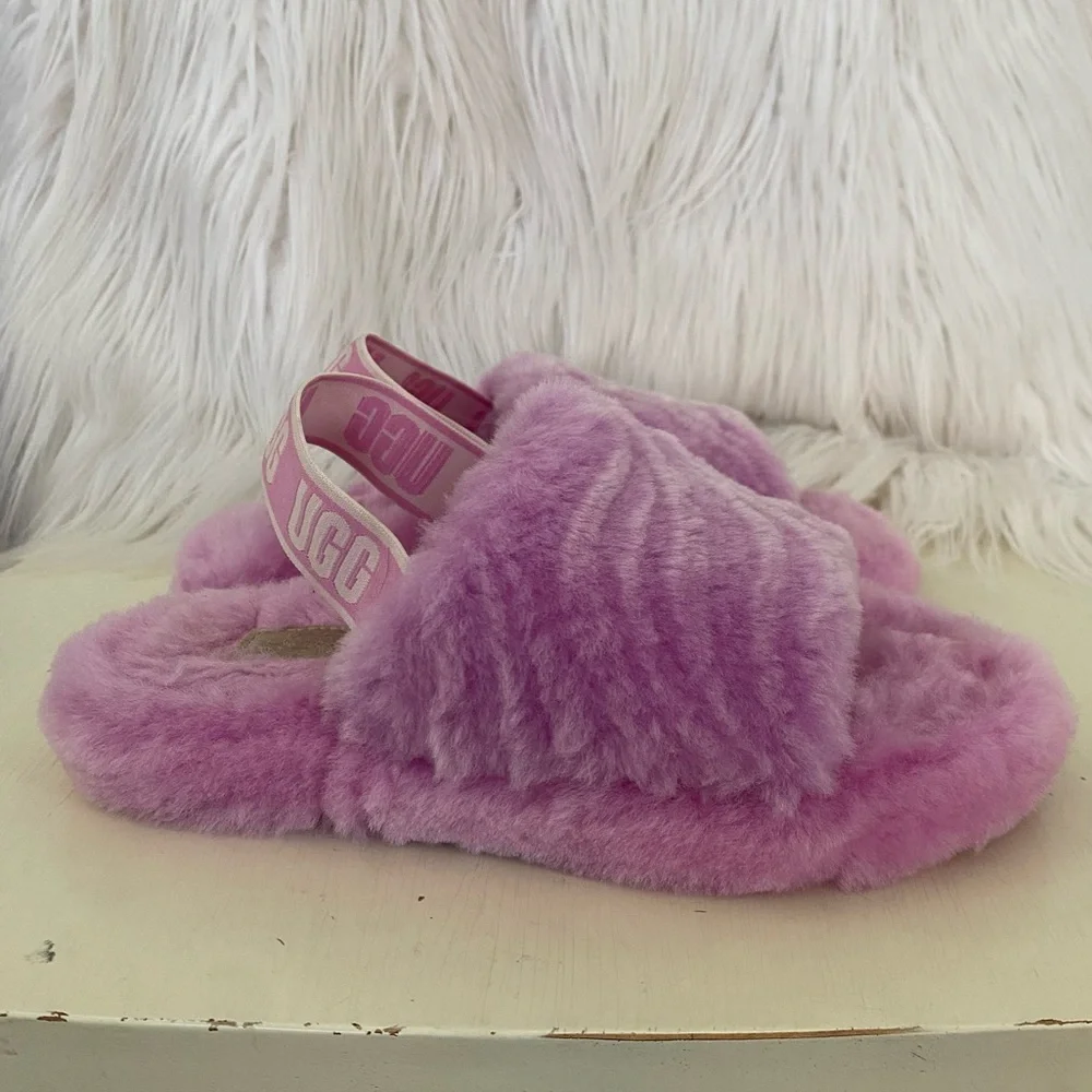 UGG Girls Fuff Yeah Slide Slippers Lavender